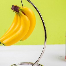 주방 식탁 과일 보관 철제 스탠드 바나나 걸이 거치대 신선도 유지 통풍 디자인, 1개, 스테인레스 바나나걸이(로즈골드)