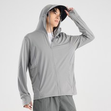 釣友俱樂部 夏季新款男女同款黑膠冰絲防曬衣 UPF100 高倍防曬釣魚服, 男女同款-冰川灰,XL【130-145】, 1個