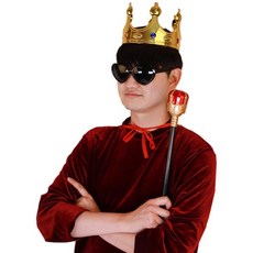 황금 왕관 지팡이 왕봉 할로윈 코스튬 소품 왕 옷 의상 코스프레, 왕지팡이, 왕지팡이, 상품선택:왕관