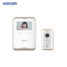 코콤 비디오폰 KCV-R431E / 현관 카메라 KC-R80E_세트상품, 화이트