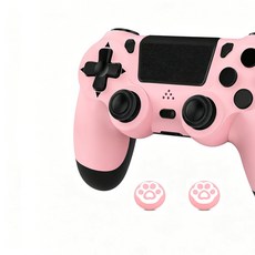 PS4용 MOTYCTCH 무선 컨트롤러 듀얼 진동이 있는 PS4슬림프로PC용 리모컨35mm 오디오 잭6축 자이로터치 패드타입C 포트000mAh 배터리맥 게임핑크, Pink