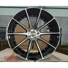 FK鋁圈 22吋 5/114.3 ER023 亮黑底車面 汽車改裝鋁合金輪圈, 1個