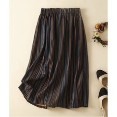 플리츠 스커트 하이웨스트 A라인 날씬해 보이는 미디스커트 가을 겨울 플리츠 체크 모직 스커트