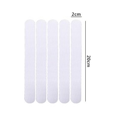 浴室地板防滑貼片 PEVA材質 立體紋路 防水防潮 止滑條, 透明(五入), 1套