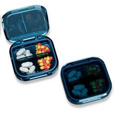 레디박스 휴대용 약통 알약케이스 약보관함 분리형 미니 케이스, 블루, 1개