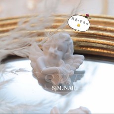 美甲拍照道具天使寶寶嬰兒模型 北歐風微型人物形象模型工具, 天使四號（撫琴1）