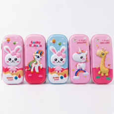 하루랩 입체 필통 귀여운 3D 펜 파우치, 1개, 2.럭키유니콘