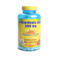 Nature's Life 泛酸 500mg 片劑, 1個, 250 件