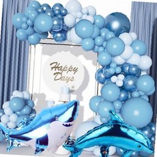 기념일 풍선세트 행사 돌잔치 백일 장식 포토존 생일파티 테마 바다동물 홈파티, 1개, SIS-433 샤크_샤크