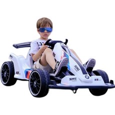 8585童車 超大台卡丁車.座椅可調 兒童電動車 電動卡丁車 保固一年, 白色, 1個