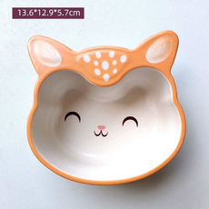 可愛小鹿造型餐盤 13.6x12.9x5.7cm, 小鹿碗, 1個