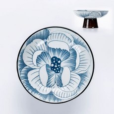 중식당 식당 도자기 화이트 5인치 그릇 도자기 호텔 발이 목이 접시 레스토랑 높은 순백, 1개, Z. 높은 발 과일 접시 - 연꽃 직경 6.3cm