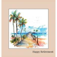 (영문도서) Happy Retirement Guest Book with lined pages (hardback) Hardcover, Lulu and Bell, English, 9781839903793