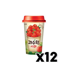남양 과수원사과 과즙컵음료주스, 200ml, 12개