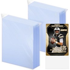 트레이딩 카드용 페니 슬리브 200PCS 소프트 클리어 카드 MTG 게임 야구 축구 스포츠 탑 로딩 플라스틱 보호기 스탠다드 3.6 x 2.6 인치 로더, 200