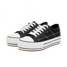 스프리스 여성 스티치 통굽 스니커즈 - 블랙 249474