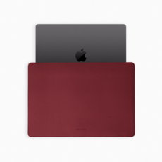 라보바르데 갤럭시북5프로 맥북 16인치 노트북파우치 가죽 노트북 가방, 레드, 1개