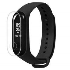 【防爆滿版軟膜】2片裝 小米手環3 小米手環4 小米手環 5 防爆膜 高清 不翹邊 螢幕保護貼 TPU 貼膜 保護膜, 1個, 小米手環3 不打孔軟膜(2片)