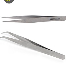 1P 프라공구핀셋 정밀용핀셋 프라모델공구 족집게 일자형, 1개