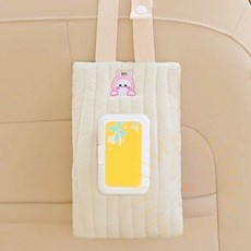 휴대용 물티슈 파우치 원터치물티슈케이스 차량용/외출용 강아지산책, 02물티슈파우치 토끼