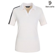 벤제프 여성 어깨배색 골지티셔츠_P339096303 3121829