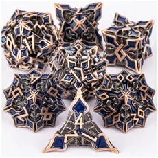 DND 메탈 다이스 7개 세트 MTR 던전 앤 드래곤 롤플레잉 게임용 선물 그린, 22 K03