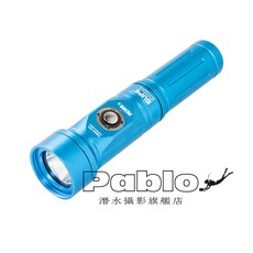 Pablo潛水攝影專賣店 SUPE RD80 V2 1500流明潛水手電筒，輕巧便攜，高亮度水下照明，堅固耐用, 藍色