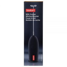 Bodum Schiuma 배터리 작동 우유 거품기 21cm 블랙 362735, Black