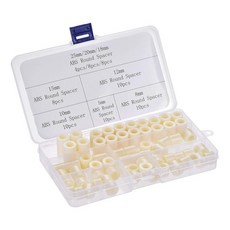 uxcell ABS 원형 스페이서 세트 내경 8.2mm 외경 14mm M8 나사용 8종 플라스틱 스탠드 오프 (5mm 8mm 10mm 12mm 15mm 18mm 20mm 25m