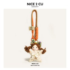 可愛魔法女孩書包揹包掛件汽車鑰匙扣毛絨公仔創意送女友學生禮物, 1個, 彩點蝴蝶結女孩:如圖