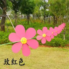 줄 바람개비 만국기 회전 오색 유치원 주유소 행사, 1개, 10m 낚싯줄/로즈 핑크 바람개비