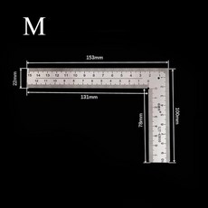 귀여운 학교 용품 금속 눈금자 작은 프레임 눈금자 측정 레이아웃 도구 스테인레스 스틸, M, 1pc M