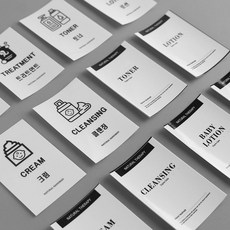 욕실 스티커 샴푸 바디워시 라벨지 화장품 공병 여행용 화이트 스티커, 37.화이트 아이콘 바디워시