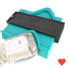 셀프인테리어 형상 측정자 게이지 모양자 12cm 곡선 형틀 쇠자30cm 철제자 독서용자, 1개, 상세페이지 참조