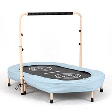 2인용 타원형 트램폴린 접이식 트램펄린 퐁퐁이 아이성장촉진, 핑크, 1개