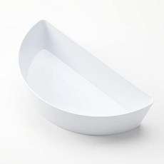 아메리칸 메탈크래프트 델 마르 컬렉션 52온스. 하프 라운드 볼 ABS 화이트, 52 oz., White