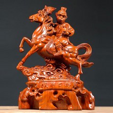 花梨木 紅花梨木 黑檀木 馬上封猴 擺件 整木精雕, 如圖所示, 1個