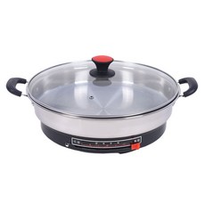 멀티 전기그릴 대형 와이드 캠핑용 전기구이팬 가정용 무연 온도조절 분리형 스테인리스, 논스틱 업그레이드 40CM