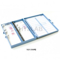 HYUNIL 슬라이드글라스 보관 박스 1021 블루 (100매)