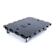 中崙五金【附發票】台灣製組合式平板車 推車 烏龜車 貨物車 荷重量150kg 拖車 板車 活動車 HS-580, 1個, 黑色