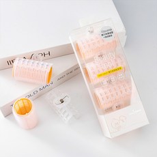 Jane Jennie 彈力夾髮捲 4入組 空氣瀏海蓬鬆大捲髮夾, 1個, 藍色 四入大捲