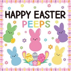 부활절 게시판 테두리 교실 학교 칠판 아기방 집 문 벽 장식 봄 부활절 파티 장식