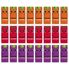 (박스)롯데 오가닉 어린이음료 125ml 3종x8팩