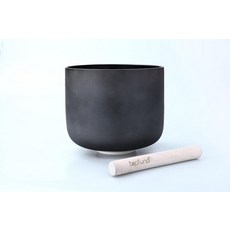 TOPFUND 432Hz D 노트 크리스탈 싱잉 볼 사크랄 차크라 8인치 스웨이드 말렛 포함, 10 inch Black, D# Note