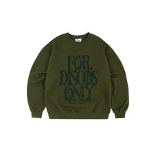 엠오오 [기모/논기모] 피치스킨 디스코 그래픽 맨투맨 - 카키