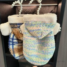 寵物狗狗保暖可愛帽版編織背心 寬鬆休閒半袖, 綠色 狗狗帽版半袖,L 2.0-3.0公斤, 1個