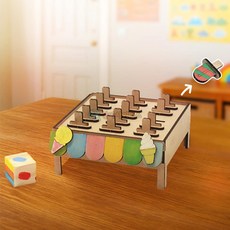 컬러 아이스크림 뽑기 기억력 보드게임 만들기 과학놀이 과학실험 만들기용품 관찰, 1개