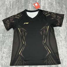 2025新款速乾透氣羽毛球服金甲男女球星奪魁速幹運動服國際大賽, 1個, YCLN01 不掉色 不起球,L