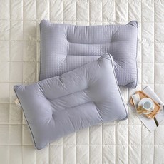 (특허받은)메종노아 순수면 100 경추편한 베개 더블 세트 (2개), 2개, 그레이