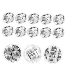 10개 ﻿ 범용 카메라 어댑터 나사 1/4에서 3/8 인치 변환 너트 삼각대 모노포드 볼헤드 마운트 액세서리, 01 10pcs